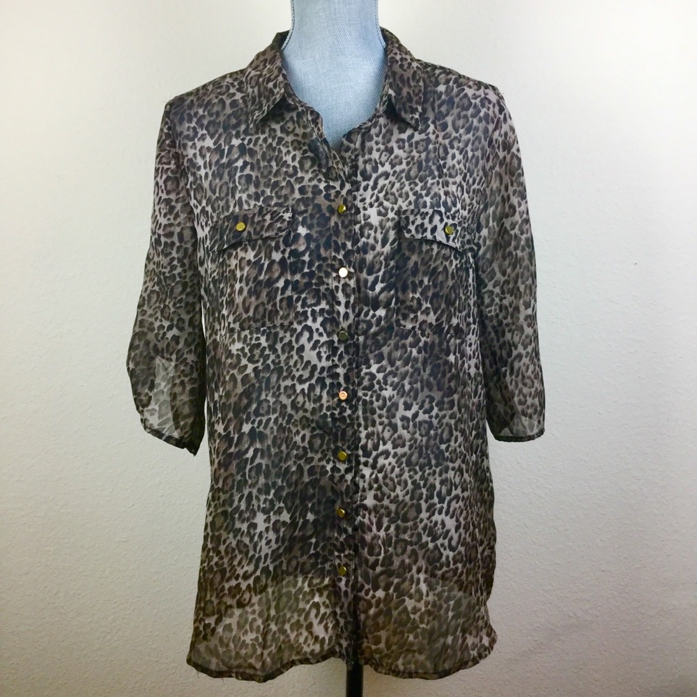 Dress Barn Blouse Animal Print